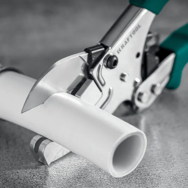 Ножницы угловые KRAFTOOL MC-12, для профилей из пластика и резины, с набором сменных губок, 23372-12