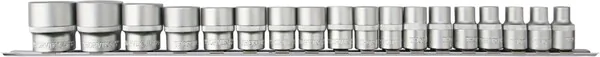Набор головок торцевых Thorvik 1/2"DR на держателе, 8-32 мм, 18 предметов S13S1118SM