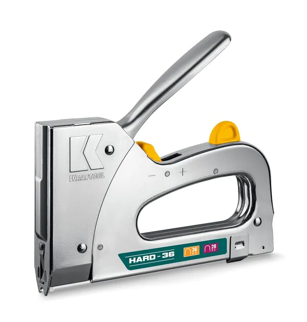 Степлер KRAFTOOL кабельный рессорный EXTREM 36, тип 36 (L) калибр 20GA (10 - 14 мм)/28, 3186