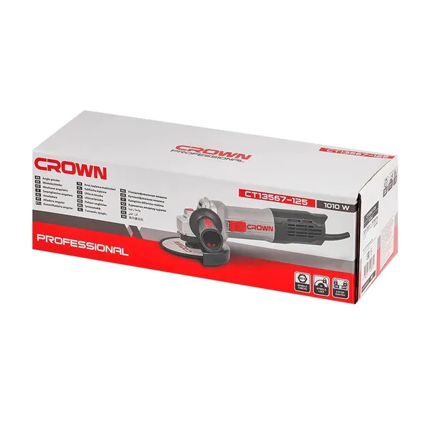 Угловая шлифовальная машина CROWN CT13567-125R (CS) 1010Вт
