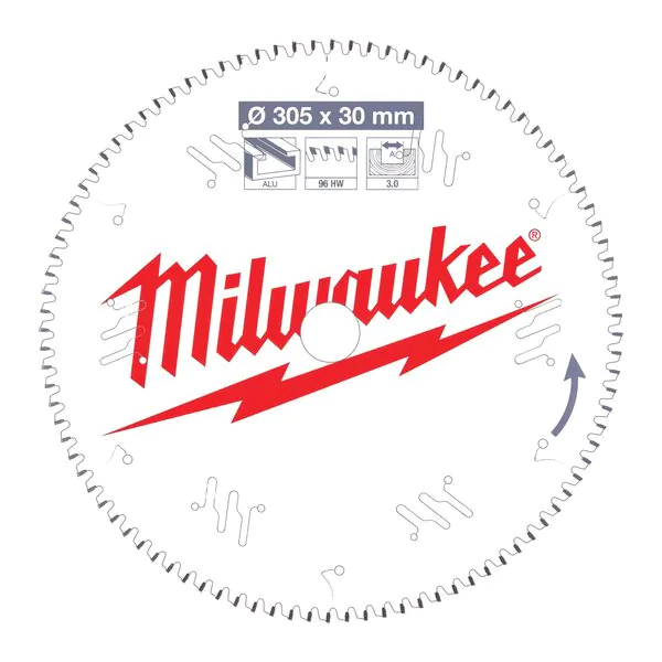 Диск пильный по алюминию Milwaukee 305*30*3,0*96 4932471323