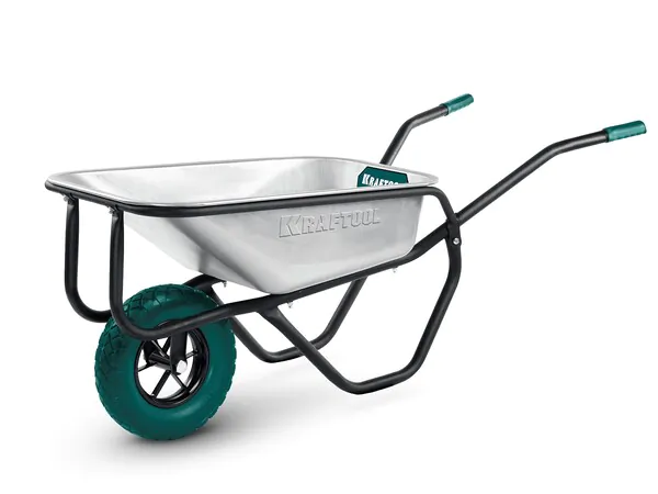 Тачка строительная Kraftool MAXDrive-1 110л 260кг оноколесная 39862