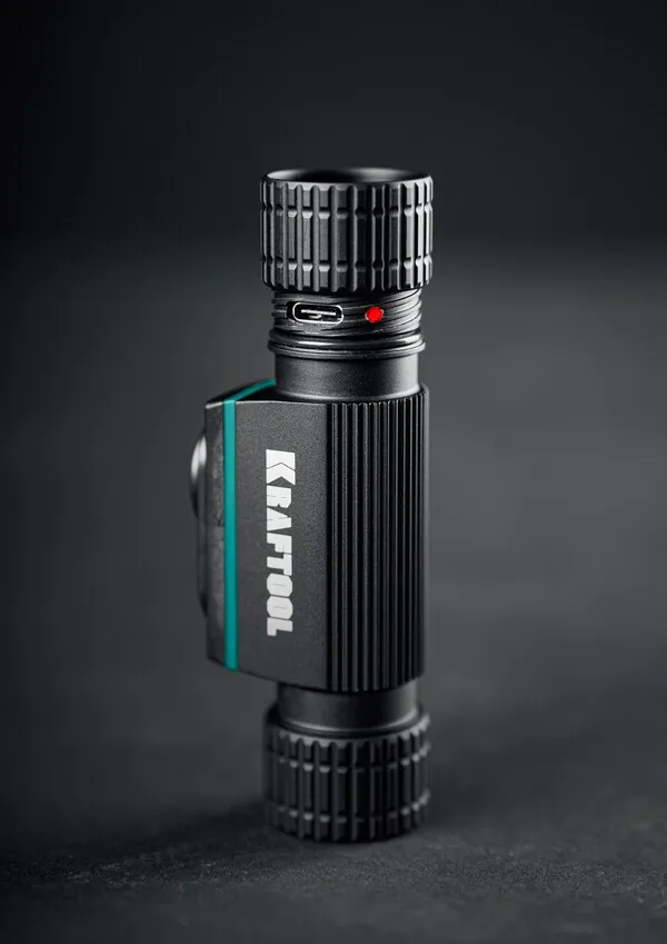 Аккумуляторный фонарь налобный/ручной KRAFTOOL KH-7, 1000 лм, 4 режима, 3в1 2200мАч 56450