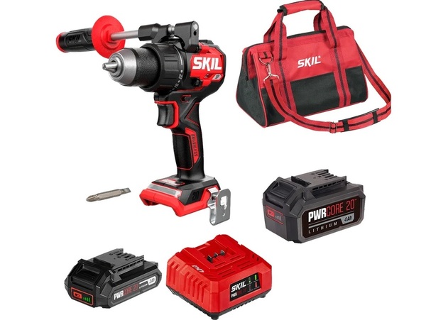 Аккумуляторный набор SKIL дрель-шуруповерт DL6270 + набор  ЗУ+ Акб 2Ач  CB5197SE11 + АКБ  4Ач  BY5196 + сумка BG3224 9-1-032