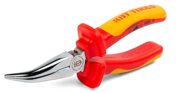 Длинногубцы изогнутые диэлектрические "Профи" 160 мм КВТ 79220