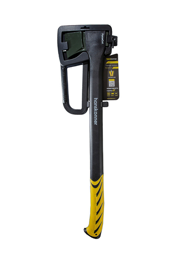 Топор Hanskonner 1000г, общий вес 1570г, длина 700мм,полая фибергл. рукоятка, HK1015-01-FB1000