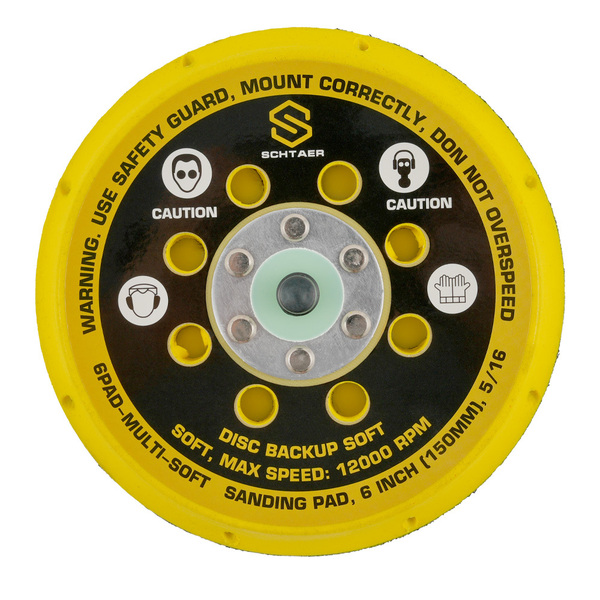 Тарелка опорная для шлифовальной машинки Schtaer 150 мм, 15 отверстий 6pad-MULTI-SOFT