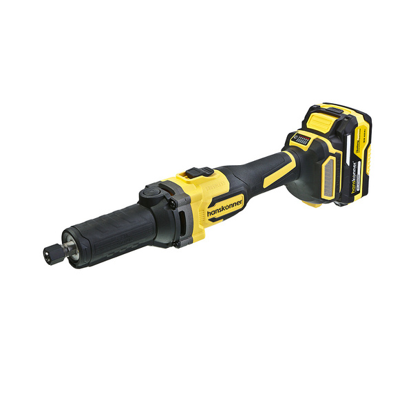 Аккумуляторная прямошлифовальная машина Hanskonner, цанга 6мм,подсветка, АКБ 4,0Ач,ЗУ HSG1868