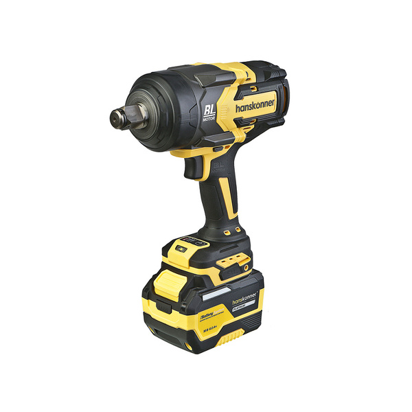 Аккумуляторный гайковерт удар б/щ Hanskonner PLATINUM,18В,1BatterySystem, 1300Нм, 3/4",акк 6Ач+ЗУHCD201300BLC