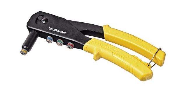 Заклепочник Hanskonner 255мм, заклепки 2,4/3,2/4,0/4,8мм, HK1070-01-255