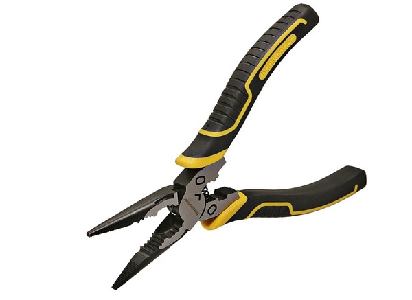 Длинногубцы Hanskonner 160мм, эксц. шарнир,+30% к силе реза, TPR рукоятки , HK1020-02-3-160