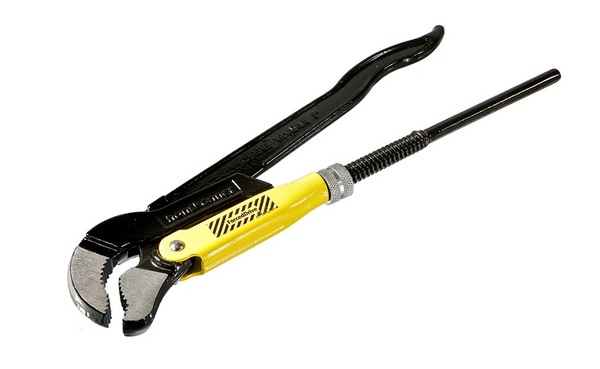 Ключ трубный рычажный Hanskonner 1", №1, 300мм, 45°, CrV сталь, закалённые губки, HK1045-04-P1