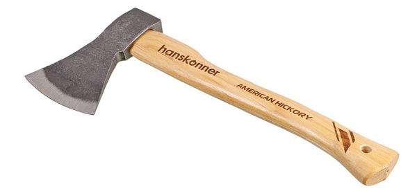 Топор деревянный Hanskonner 800г, длина рукоятки 380мм, рукоятка гикори, HK1015-02-WD0800