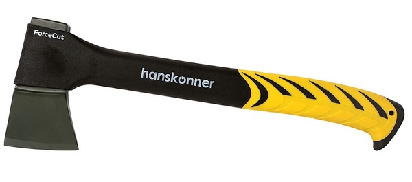 Топор Hanskonner 440г, общий вес 640г, длина 350мм,полая фибергласс. рукоятка, HK1015-01-FB0440