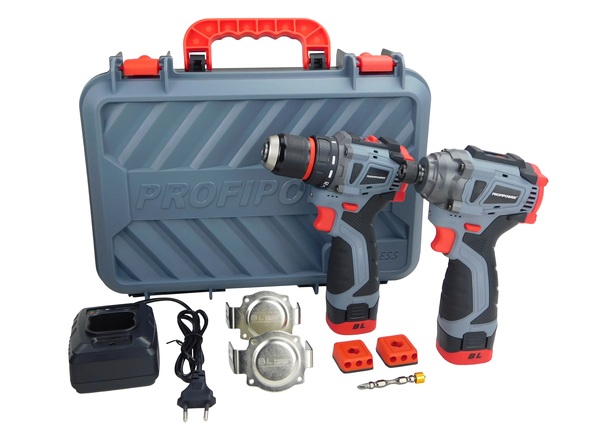 Аккумуляторный бесщеточный набор 2в1 PROFIPOWER ProfiSet 2A16  Li-ion 2шт, 2.0Ач, З/У, в кейсе, E0210, E0211  E0227