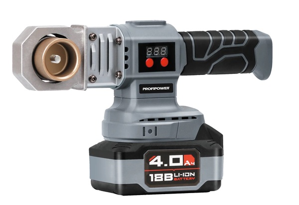 Аккумуляторный аппарат для сварки пластиковых труб PROFIPOWER MKLDF-18B (18В, Li-ion-1шт, 4Ач, насадки-3шт, З/У, в кейсе) E0148