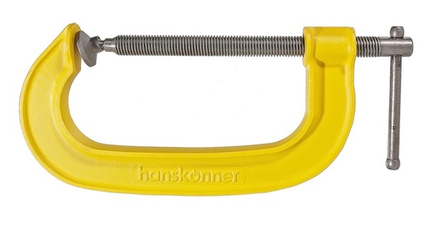 Струбцина G-образная Hanskonner 150 мм / 6'', чугун, оксидированный винт, HK1078-01-150