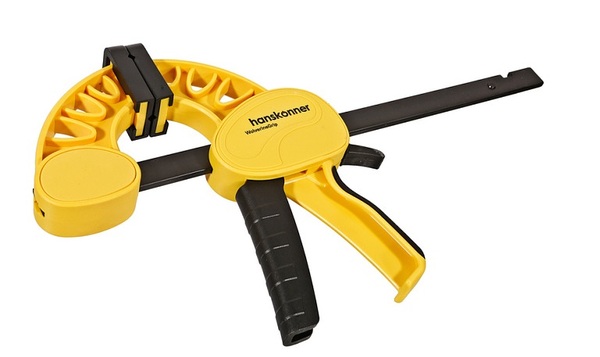 Струбцина быстроз., Hanskonner 150мм, резиновые накладки, 180-200кгс, сжим-разжим, HK1078-08-15