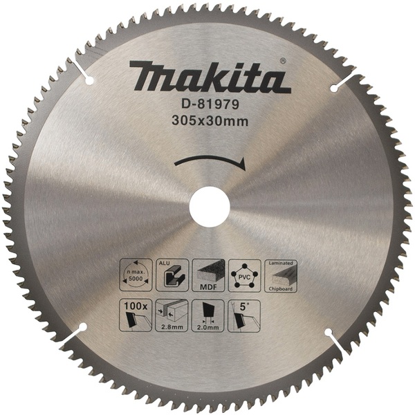 Диск пильный универсальный Makita 305*30*2.8/2*100T D-81979