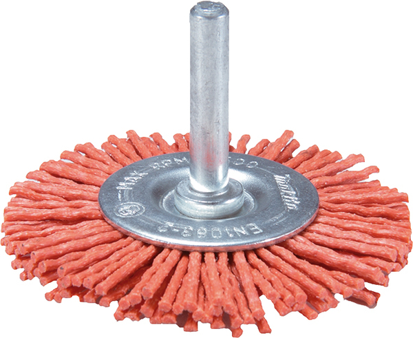 Щетка нейлоновая Makita дисковая  d38 мм, красная, G80, 6 мм  D-45565