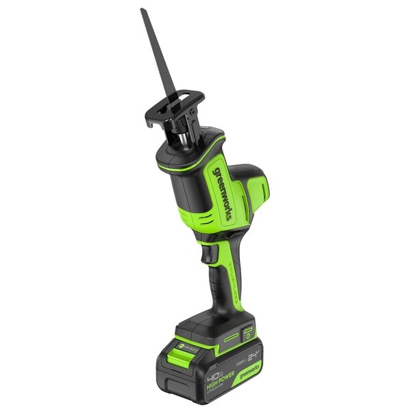 Аккумуляторная сабельная пила Greenworks 24V GPT-CRS-25 1*4Ач, ЗУ 1200507CUB