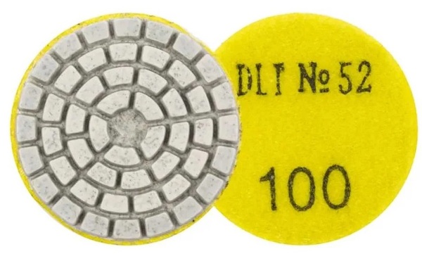 Круг алмазный гибкий шлифовальный DLT №52, Ø50мм, зерн.100 АГШК 2135
