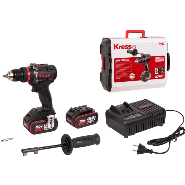 Аккумуляторная дрель шуруповерт ударная KRESS KUC33