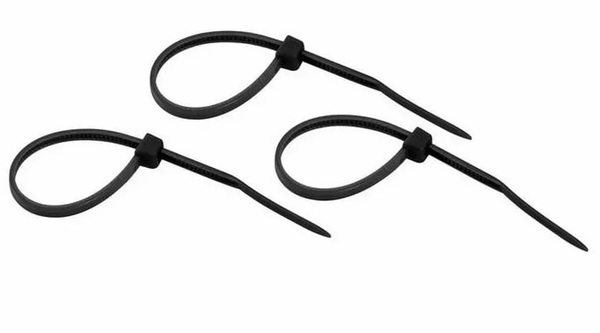 Стяжки нейлоновые REXANT 100x2,5мм, черная (25 шт/уп) 07-0101-25