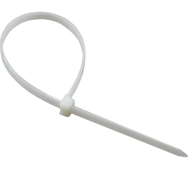 Стяжки нейлоновые REXANT 200x2,5мм, белая (100 шт/уп) 07-0200-4