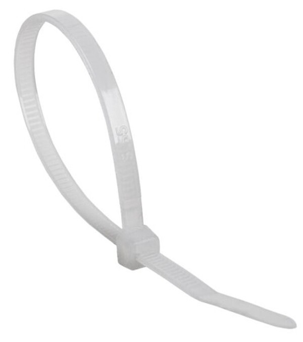 Стяжки нейлоновые REXANT 150x3,6мм, белая (100 шт/уп) 07-0150-4