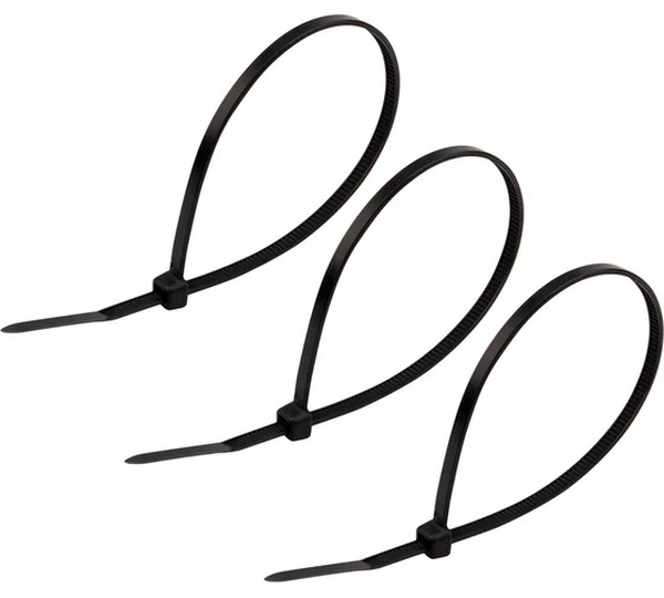 Стяжки нейлоновые REXANT 200x3,6мм, черная (25 шт/уп) 07-0201-25