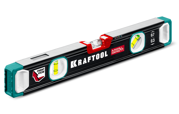 Уровень KRAFTOOL A-RATE CONTROL 400мм с зеркальным глазком сверхпрочный 34986-40