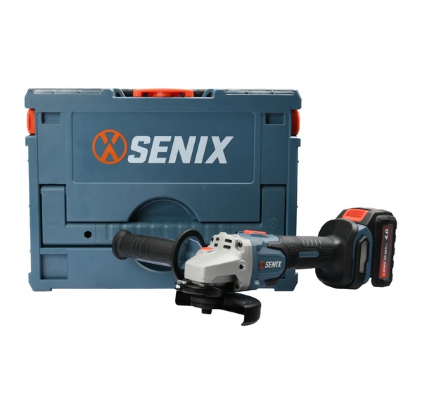 Аккумуляторная угловая шлифовальная машина SENIX X2 20V, 125мм, 1 акб, 1 зу PAX2125-M2-EU