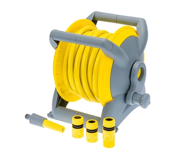 Катушка со шлангом Четыре Сезона 1/2" 15м, 3 коннектора, 1 распылитель 62-0267
