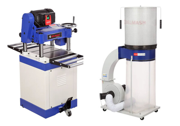 Станок рейсмусовый BELMASH P380ARBH (230 V, с валом helical) + вытяжная установка DC2500MC KN0084