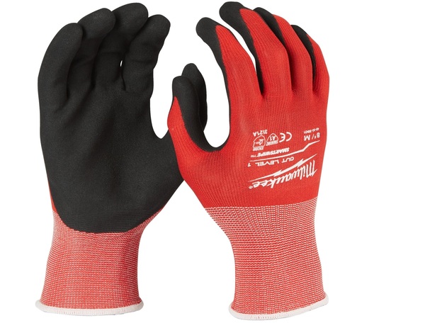Перчатки защитные MILWAUKEE Cut level  Кат Левел  1/A, S/7 4932479712