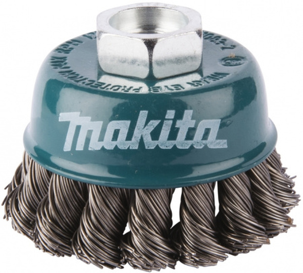 Щетка проволочная чашечная Makita (d60 мм, толщ. проволоки 0.5 мм, пучки, металл, M14х2) D-24119