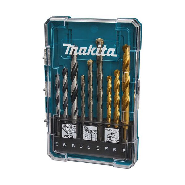 Набор сверл Makita 9 шт. (дерево,металл,бетон) D-71962