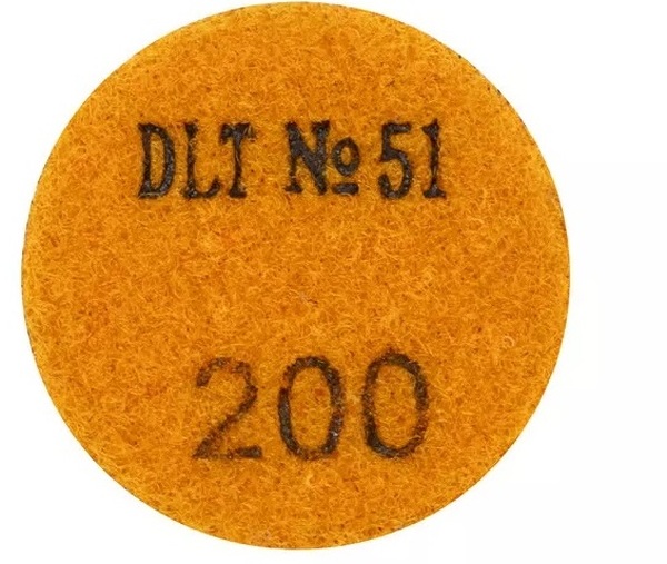 Круг алмазный гибкий шлифовальный DLT №51, Ø50мм, зерн.200 АГШК 2132