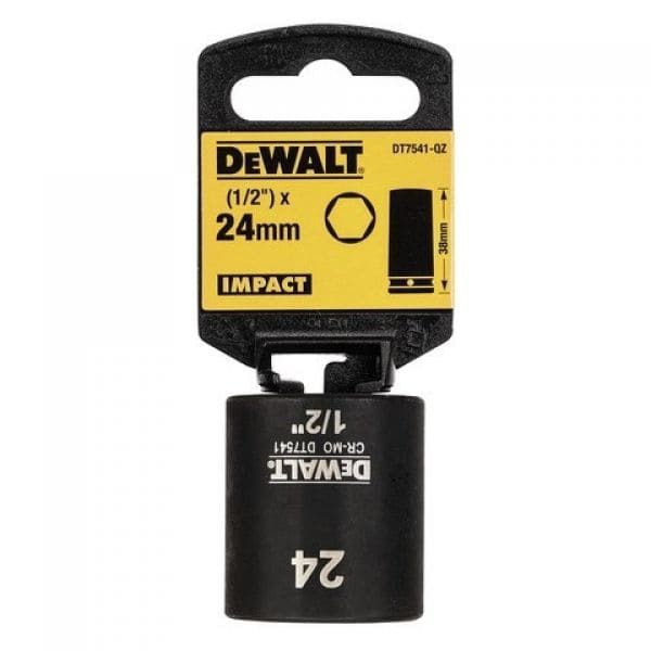 Головка торцевая ударная DeWalt 24мм,1/2' DT7541-QZ