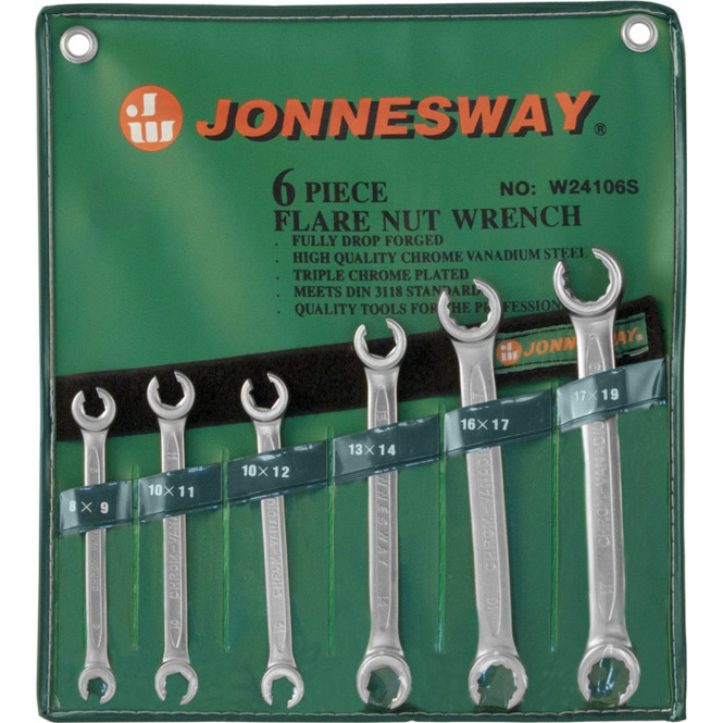 Набор ключей разрезных Jonnesway 6 пр. 8-19мм в сумке W24106S 47328
