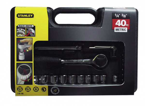 Набор инструмента Stanley 1/4"-3/8" 40 предметов 1-87-192