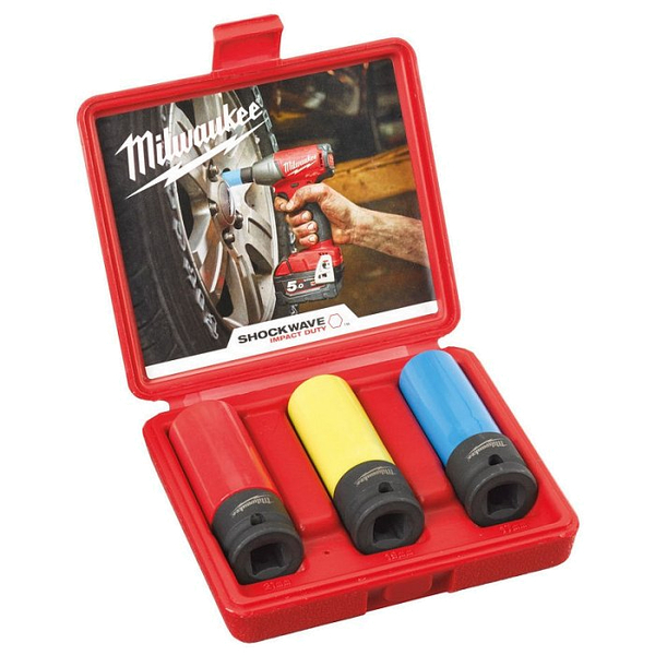 Набор головок ударных Milwaukee Automotive 17/19/21мм  для гайковерта  4932451568