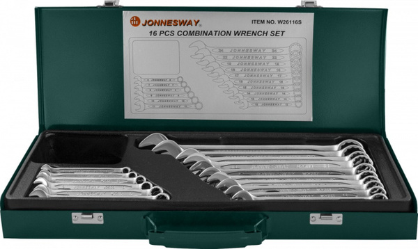 Набор ключей комбинированных Jonnesway в кейсе 6-24мм 16 пр W26116S 47403