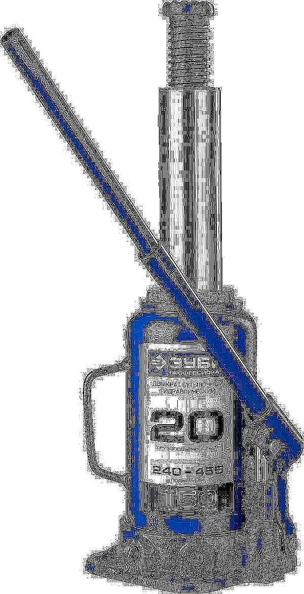 Домкрат гидравлический бутылочный Зубр T50, 20т, 240-455мм 43060-20_z01