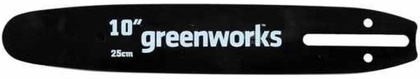 Шина для садовых пил GreenWorks 25см, 1,3мм (для 2000007, 2003807, 1400307, 1400407) 29577