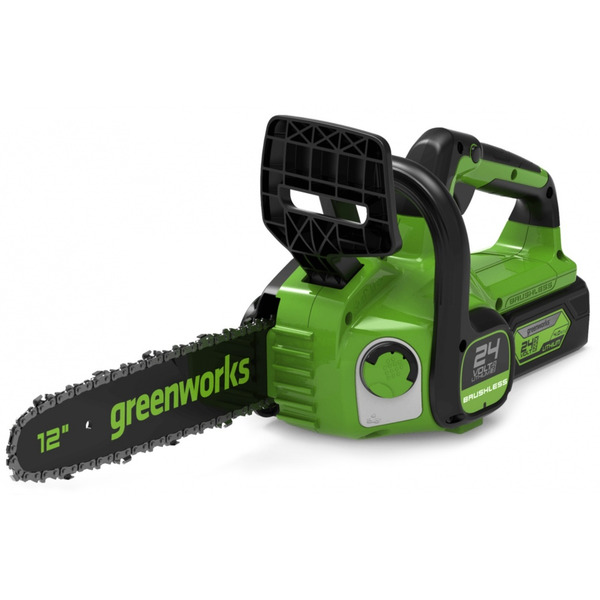 Аккумуляторная пила цепная GreenWorks G24CS25, 24 В, 25 см, без АКБ и ЗУ 2007707 пила цепная greenworks g24cs25 2000007 без акб и зу