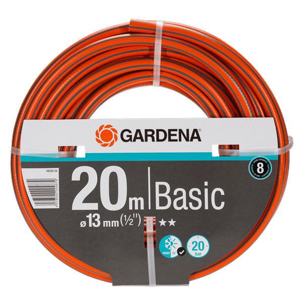 Шланг Gardena Basic 13мм 1/2 20м 18123-29.000.00 шланг gardena flex 13мм 1 2 20м фитинги 18034 20 000 00