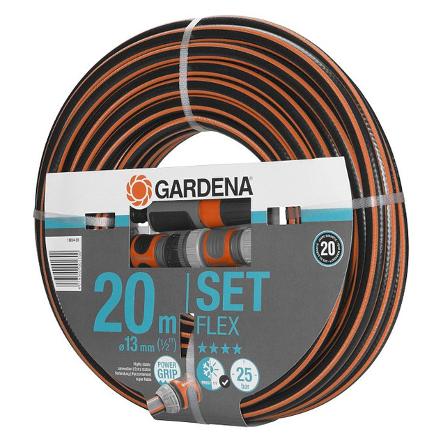 Шланг Gardena Flex 13мм (1/2") 20м+фитинги 18034-20.000.00