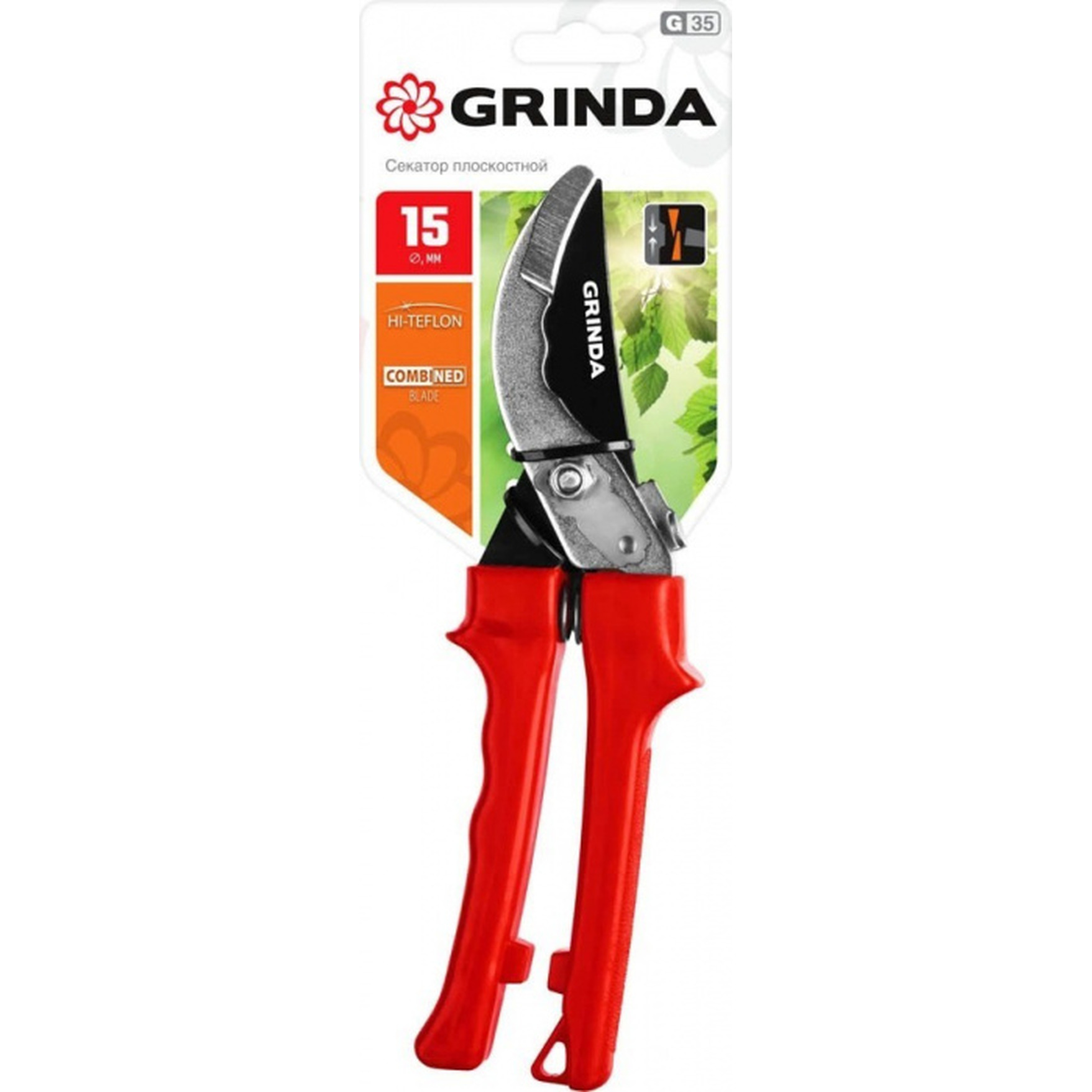 Секатор Grinda G-35 плоскостной 200мм 40212_z02 плоскостной секатор grinda g 35